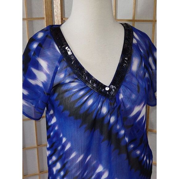 NWT Express XS Semisheer Tie Dye Blouse - Picture 16 of 16